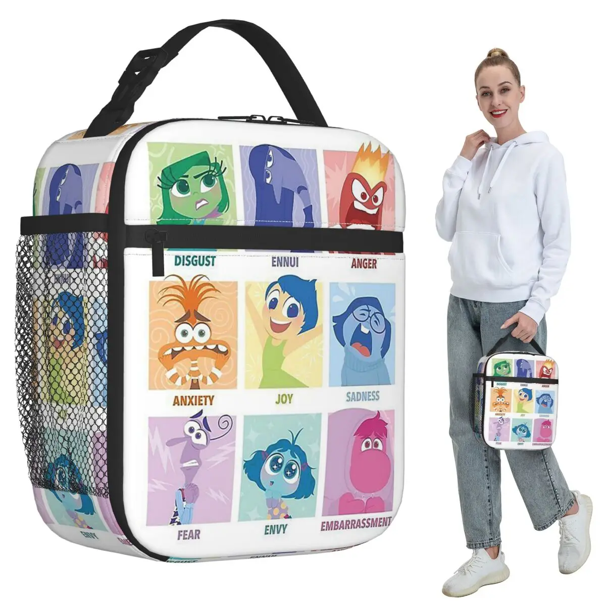 

Inside Out Character Cartoon Insulated Lunch Bag for Kids School Cooler Thermal Food Box Tote Leakproof Lunch Boxes Container