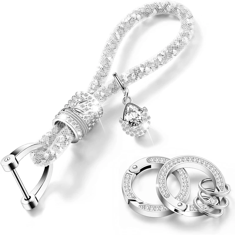 Crystal Bling Brelok do kluczy samochodowych dla kobiet nastoletnich dziewcząt Brokatowy brelok do kluczy z kryształem górskim Breloki do kluczy Akcesoria Ozdoby do kluczy samochodowych