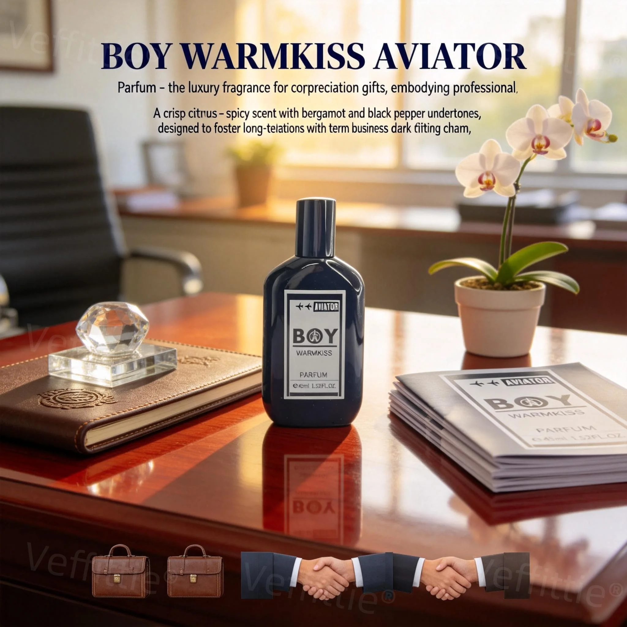 

Spicy Woody Leather Allure Men's Perfume, Formal Office Wear,Polished Bergamot-Oakmoss Essence for Professional Days