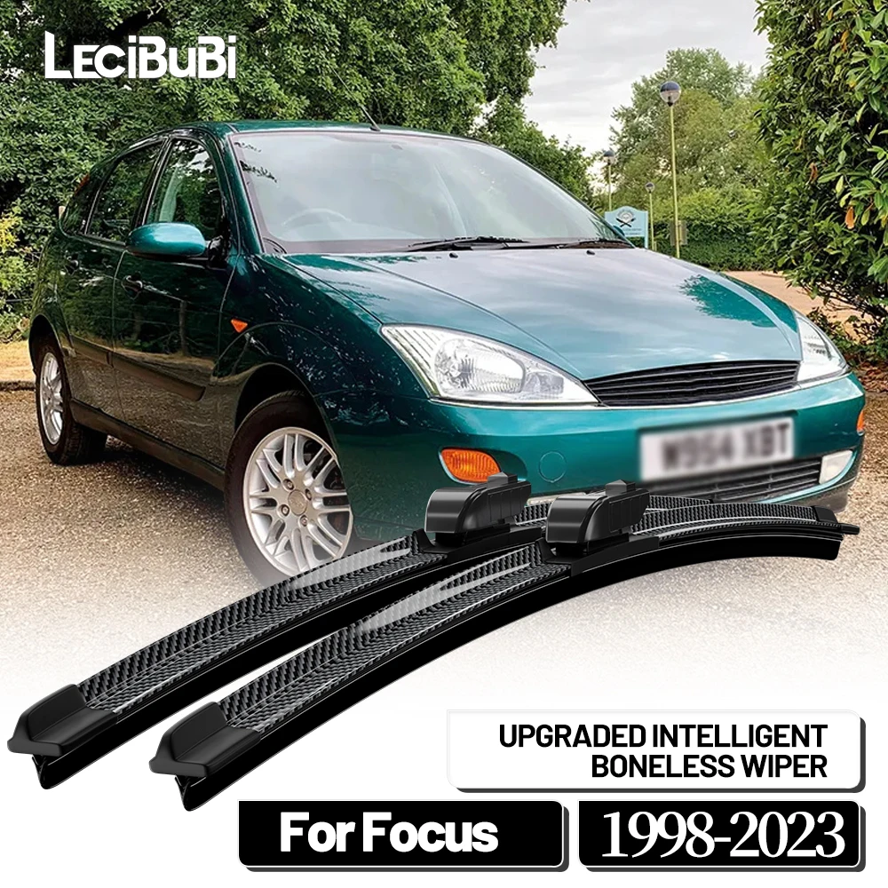 For Ford Focus 2 3 4 MK1 MK2 MK3 MK4 1998-2023 2011 2018 2019 2pcs Front Windshield Wiper Blades Windscreen Wipers Carbon Fibre