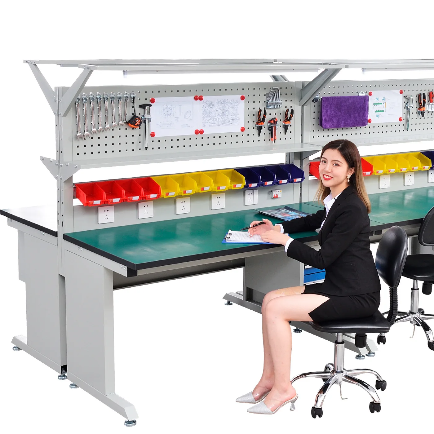 CX heavy-duty anti-static workbench factory workshop assembly line multi-functional bilateral static inspection table