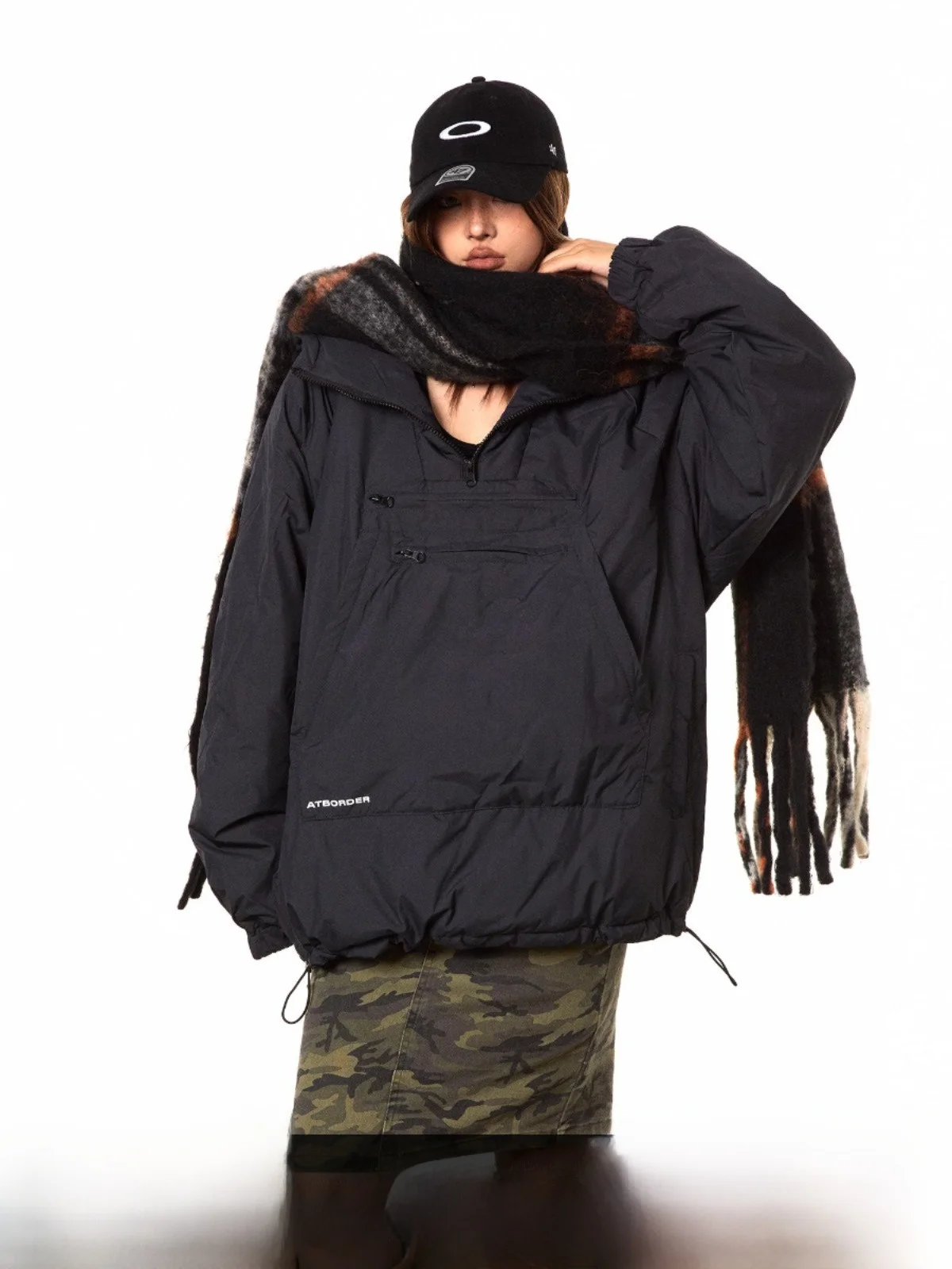 

Blabb Ретро Outdoor Thiened с капюшоном на пуху Jaet ветрозащитная теплая женская верхняя одежда Street Sle прямого кроя длинная све