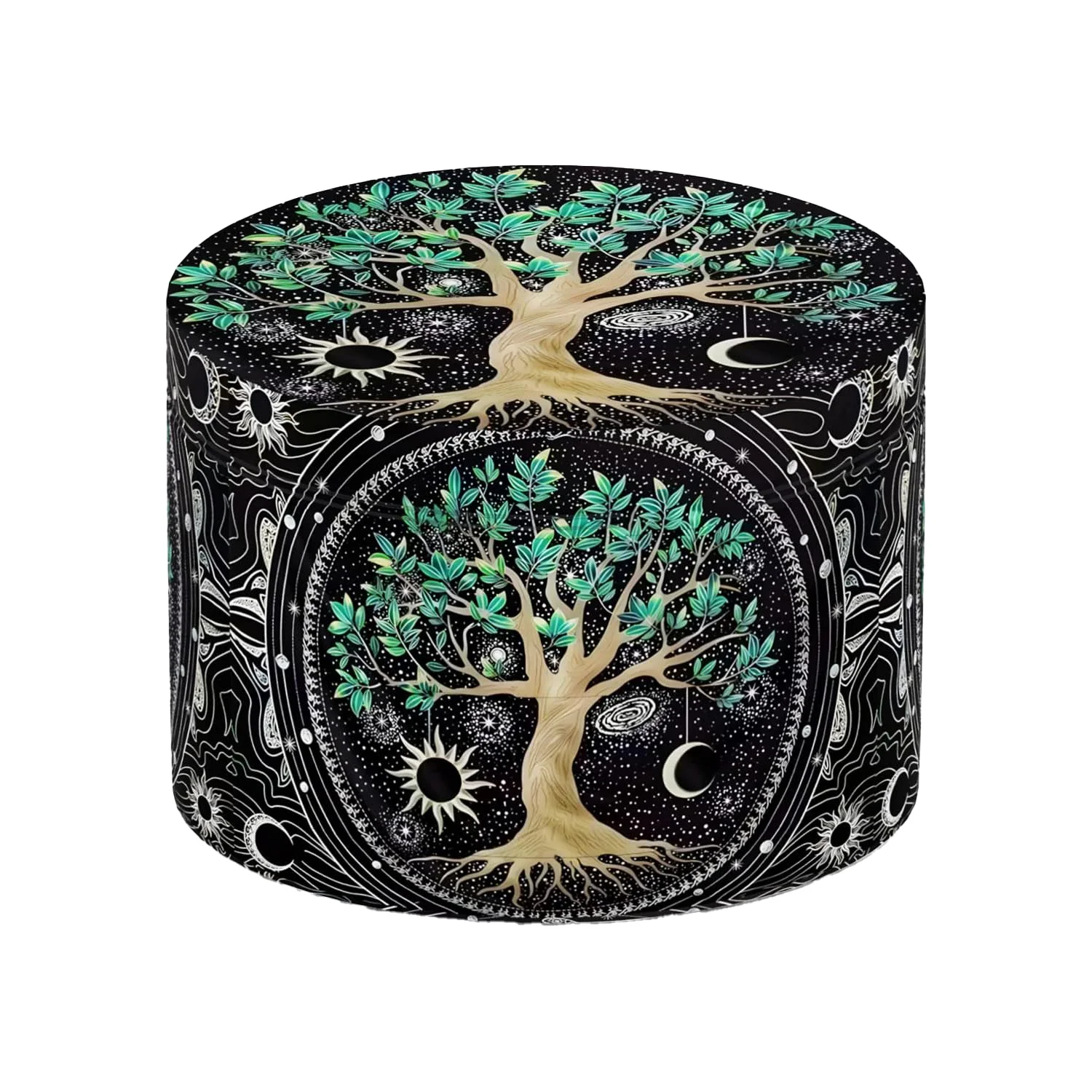 The Tree of Life Black Metal Herb Grinder 2inch/50mm