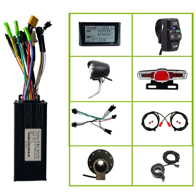 For 750W-1000W Motor Electric Bike Motor Controller Kit With S900 LCD Display Horn Turning Switch E-Bike Light Replacement