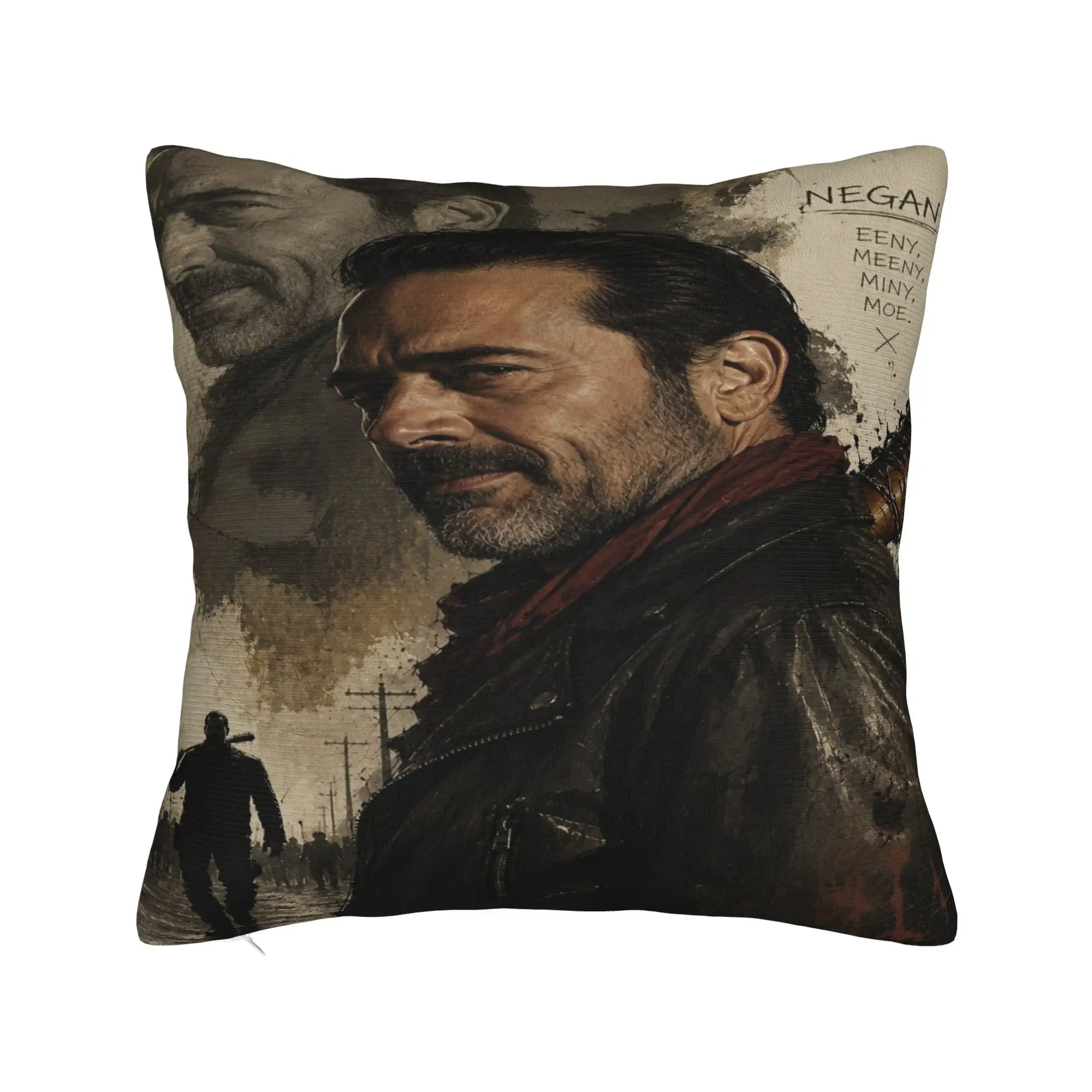 Negan Smith Pillow Cover  Design Cushion Cover Retro Trendy Pillow Case For Sofa Home Decor