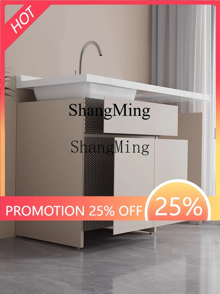 

FG balcony laundry cabinet combination small significant other wash basin with rubbing board integrated laundry pool table