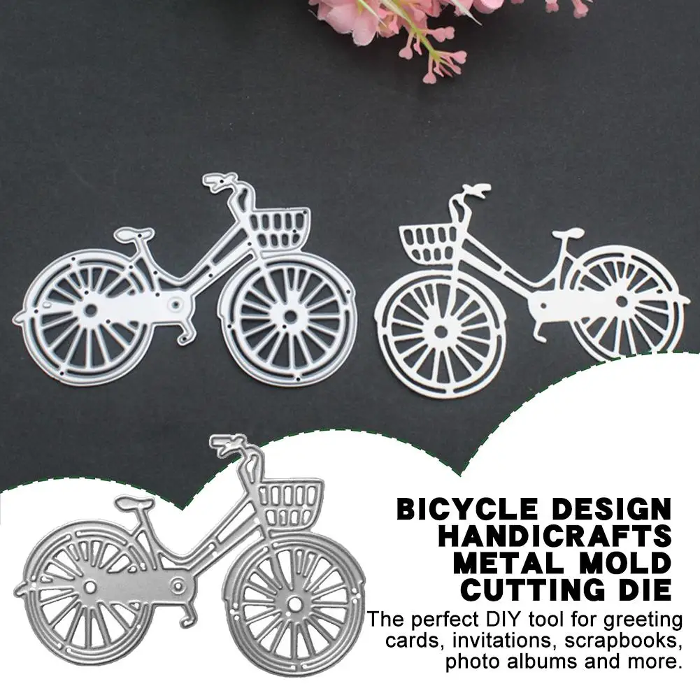 Bicycle Design Handicrafts Metal Mold Cutting Die Scrapbook Photo Carving Cutting Paper Die Album DIY Card Tools S7A2