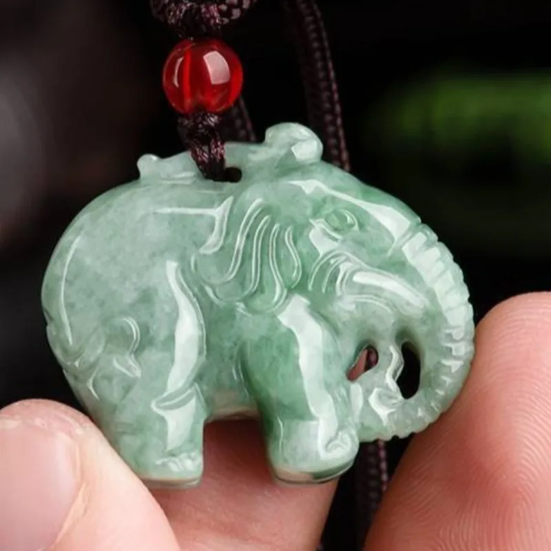 New Jade Elephant Taiping Elephant Ice Pendant Pendant Jade