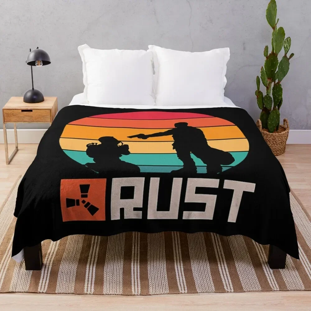 

Rust Game Merch Tee's & Hoodies Throw Blanket Plush Thins For Decorative Sofa blankets ands Blankets