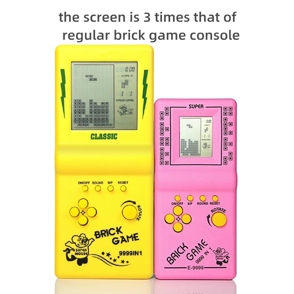 New Block Game Console big Screen Built-in 23 Brick Games Adjustable Speed/Difficulty Retro electronic game children\'s toy gift