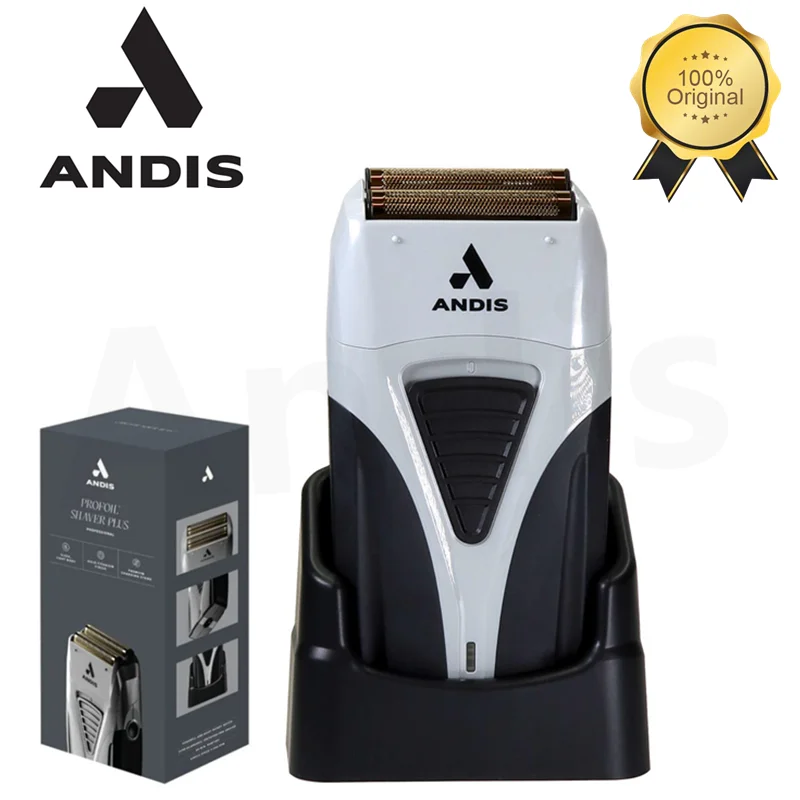 original Andis Profoil Lithium Plus 17255 Barber Hair Cleaning Electric Shaver For Men Beard Stubble Razor Titanium Foil Shaver