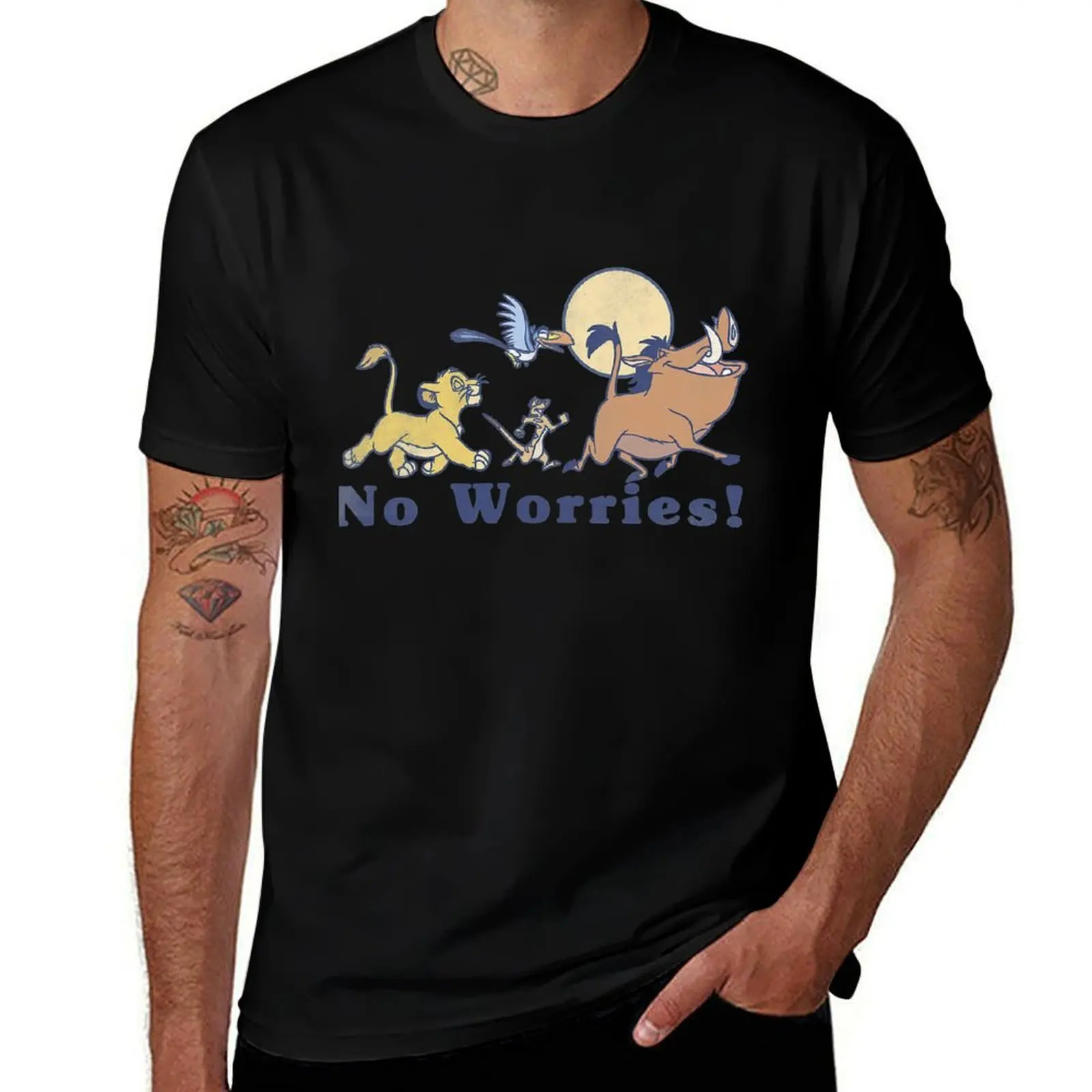 

No Worries ,Vintage Group, Animal, Movies T-Shirt t shirt man luxury T-Shirt