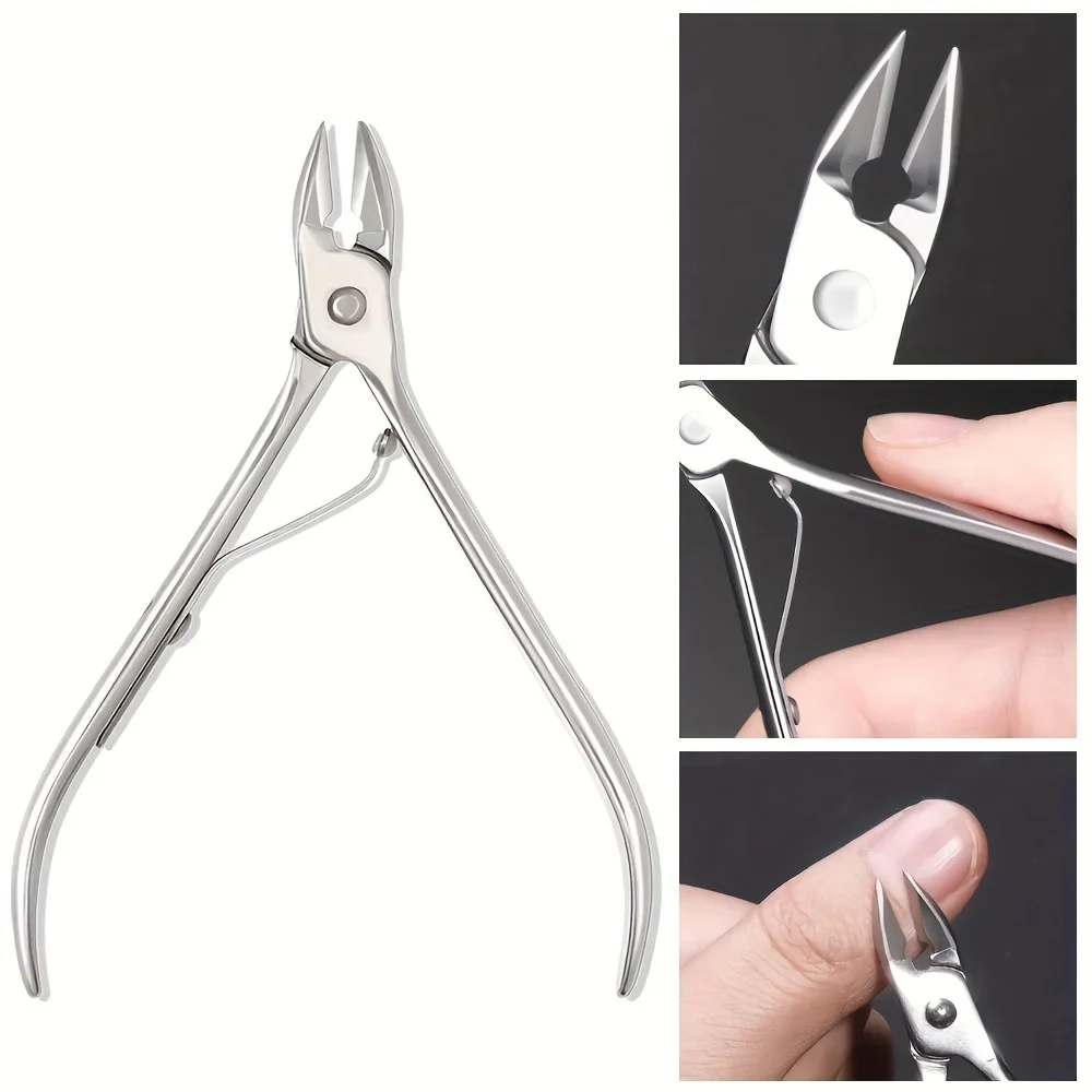 YIKOOLIN Professional Cuticle Trimmer Portable Toe Pliers Cuticle Scissors Manicure Pedicure Tool for Fingernails and Toenails