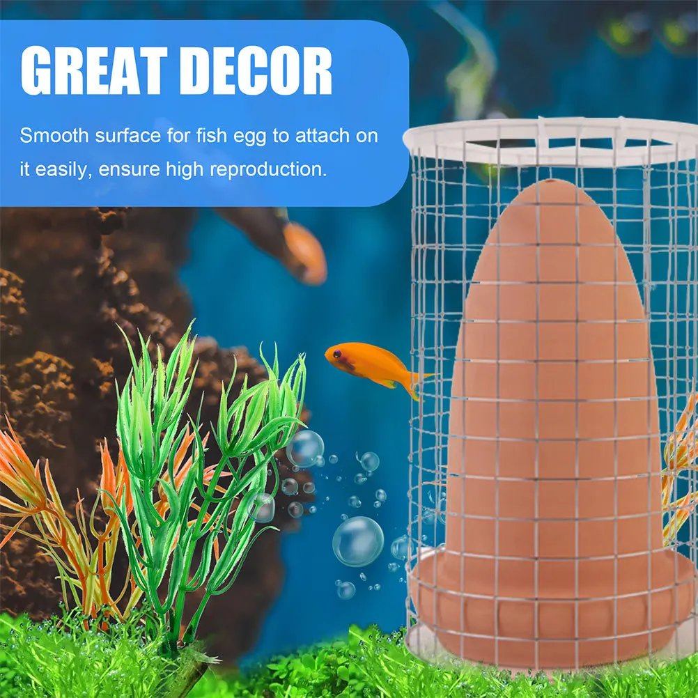 

1Set Fish Tank Breeding Cone Premium Pottery Clay Spawning Bucket for Angelfish Shrimp Aquarium Reproduction Decoration Supply