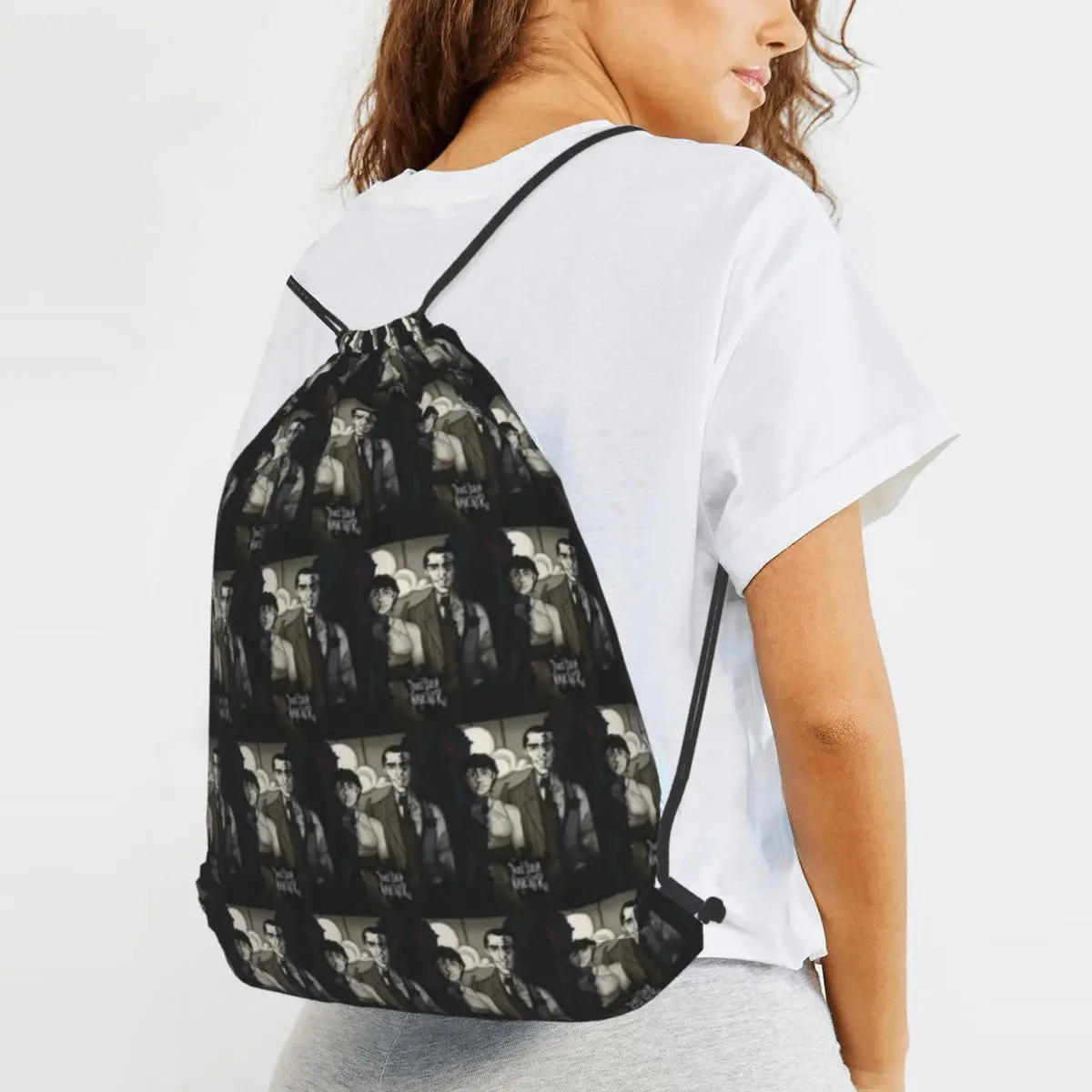 Lover Gifts Wv Maxlie Parody Backpacks Casual Drawstring Bags Storage Bag Book Bags for Travel Students