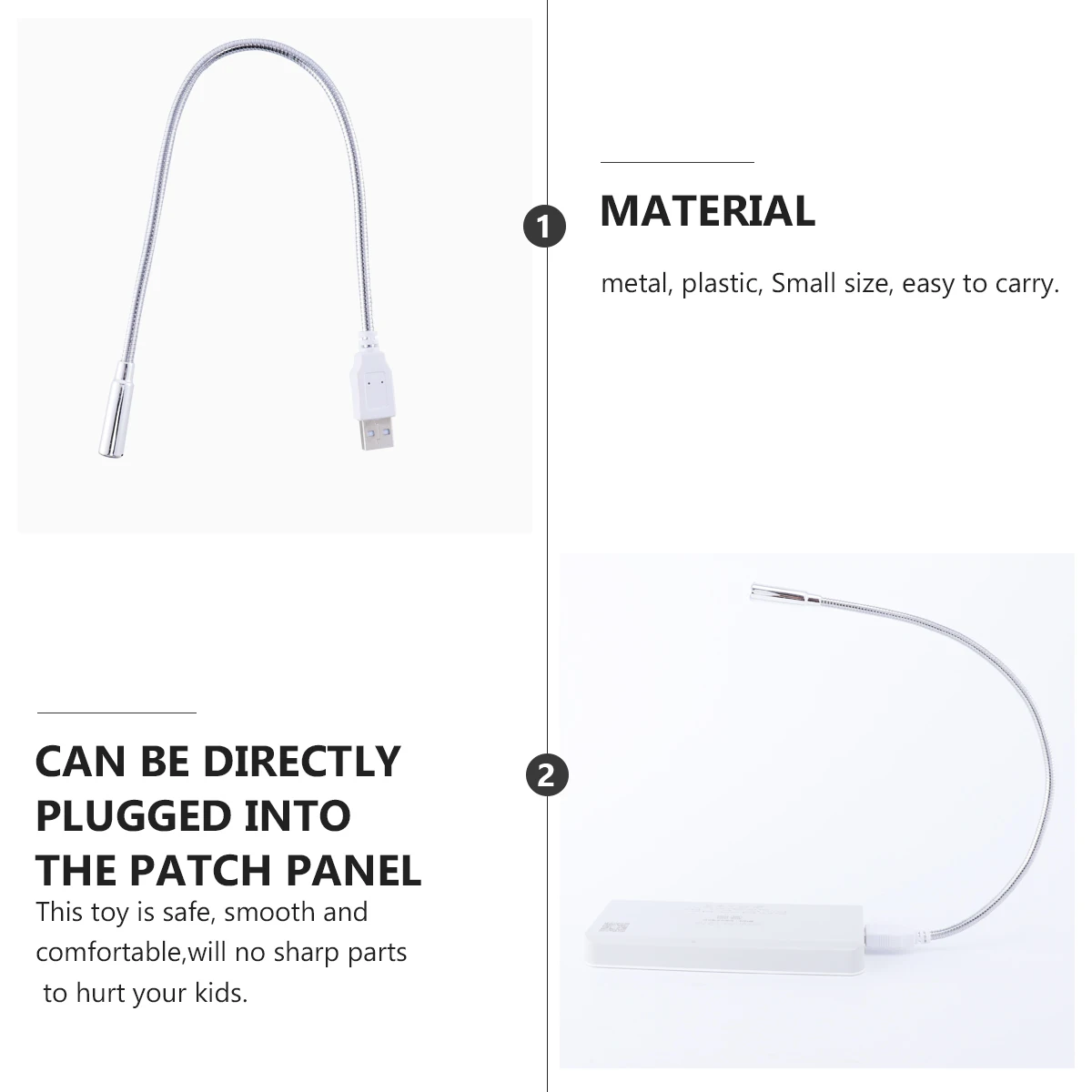 

4 Pieces Keyboard Eye Protection Lamp Set Flexible Gooseneck USB Reading Lamp Portable LED Light for Laptop Desktop Office