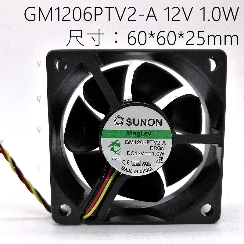 

H 1 шт. для вентилятора SUNON GM1206PTV2-A DC 12 В 1,0 Вт 6025 6 см 3 контакта