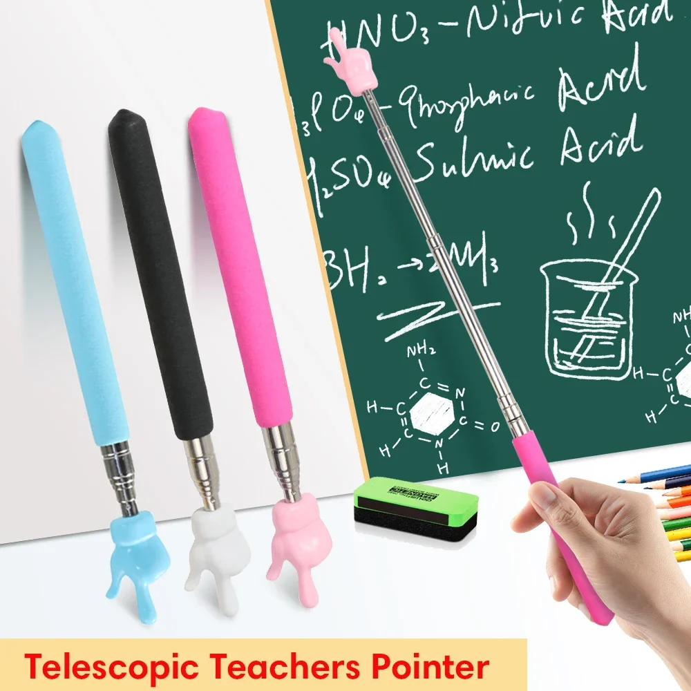 1Pcs Farbe Finger Lesen Guide Vorschule Lehrmittel Versenkbare Stick Pädagogisches Lernen Spielzeug Klassenzimmer Whiteboard Pointer