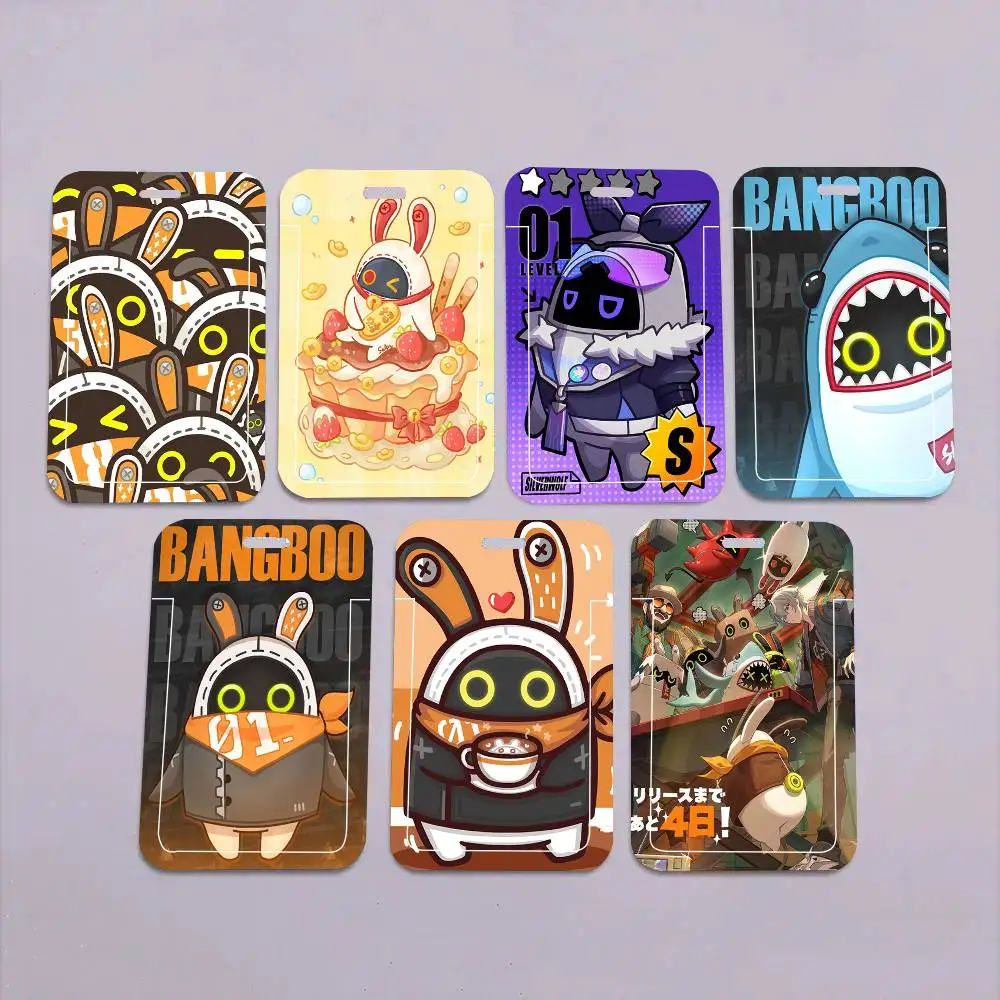 Bangboo Animated Game Zenless Zone Zero Black Lanyard Card Holders Student Meal Cards And Campus Ids School