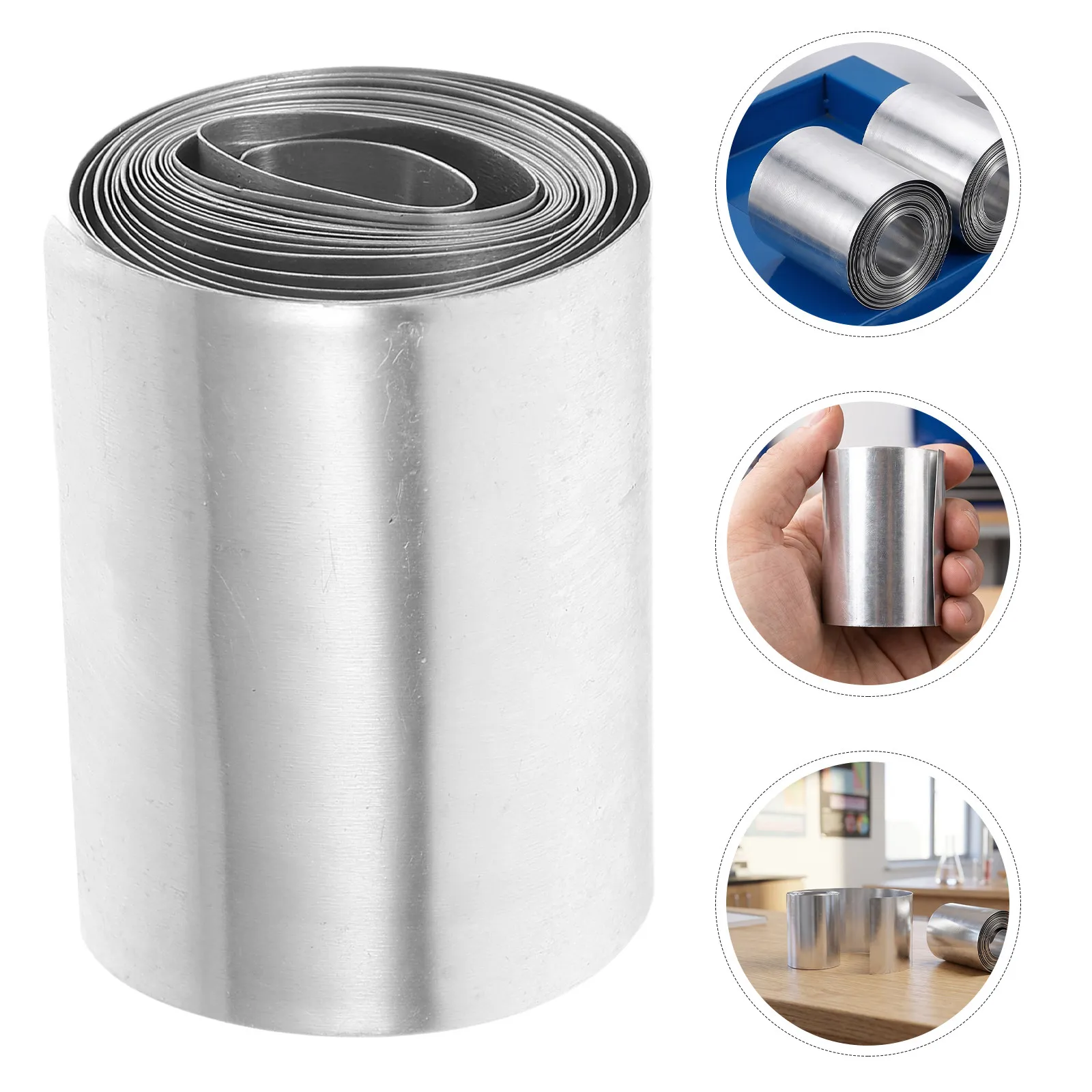 2 Rolls Pure Zinc Anode Sheet Zinc Electrode Strip 54x4x0.08 Fruit Battery Science Kit Electroplating Metal Anode Chemistry