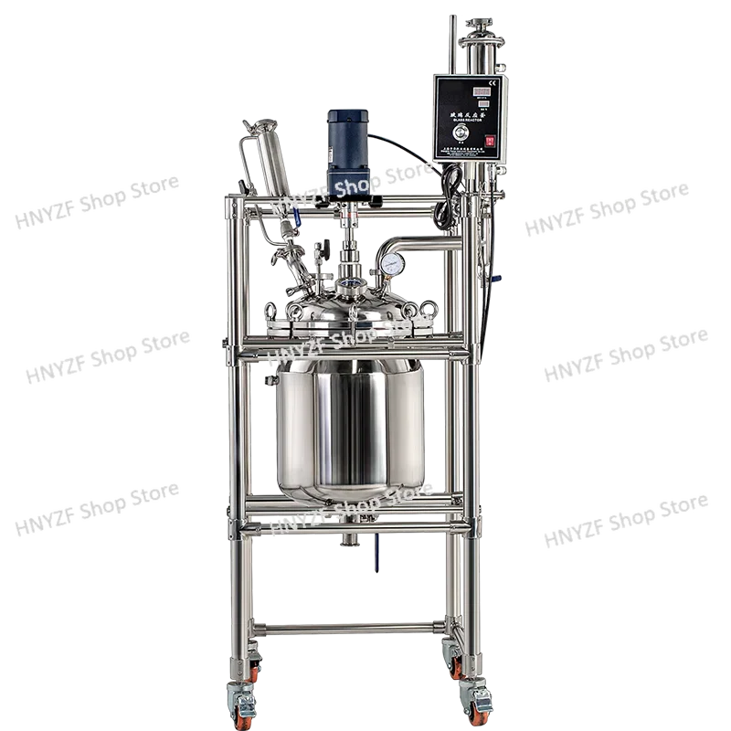 Double-layer stainless steel reactor laboratory high temperature and high pressure electric heating kettle 5L/10L/50L/100L