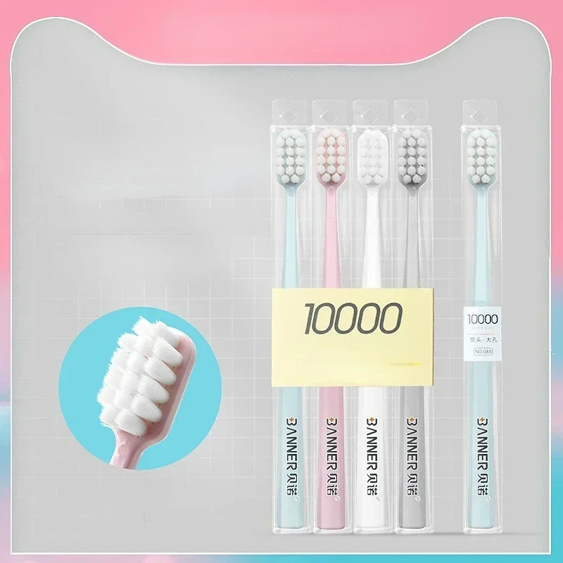 4Pcs Toothbrush for Sensitive Gums Micro Fur Manual Toothbrush Japanese Style Protect Fragile Gums 4 Colors Set Wholesale