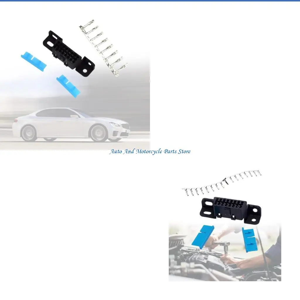 

P9FD автомобильный OBD2 16-контактный гнездовой разъем диагностический инструмент с клеммами