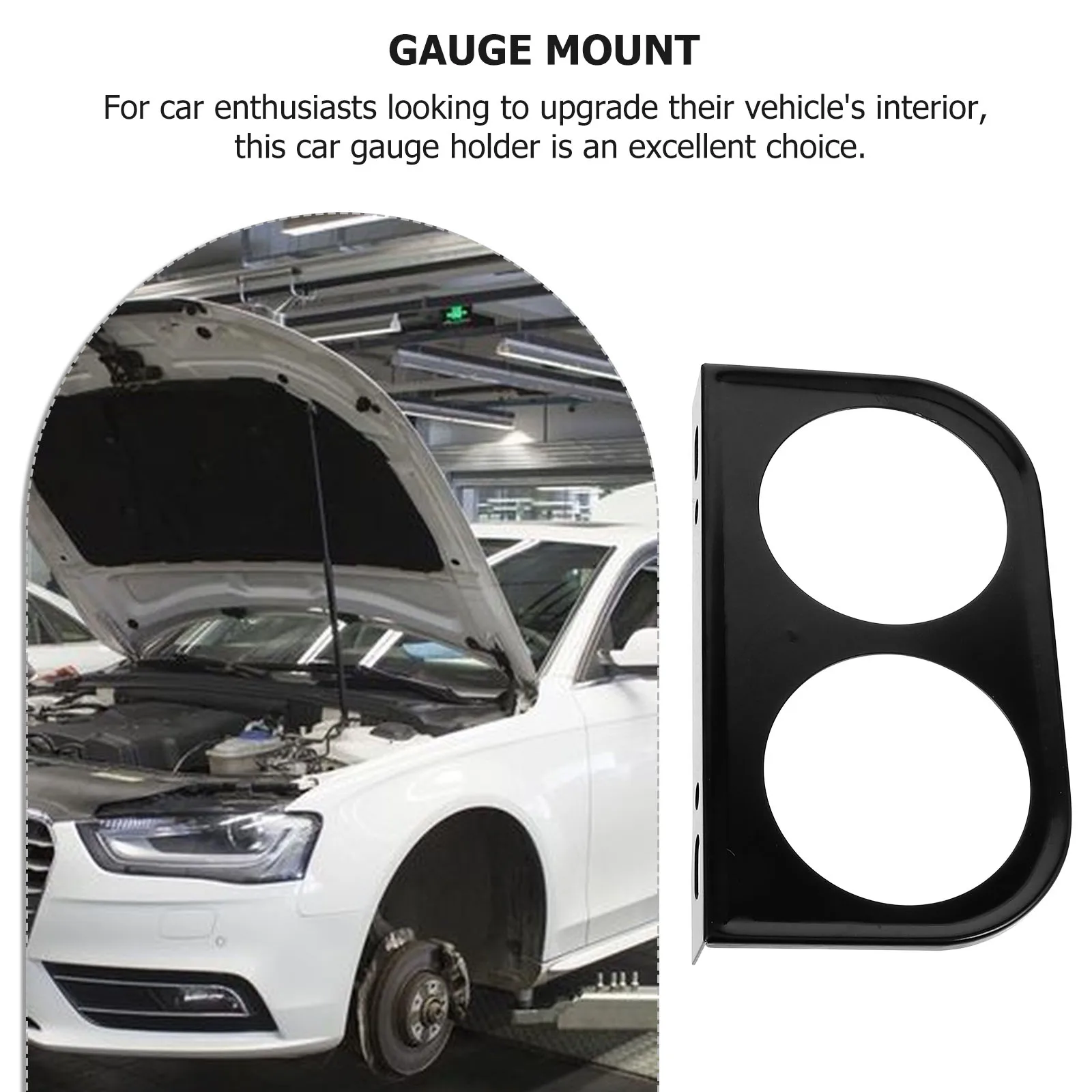 

52MM Double Mount Panel Instrument Rack Gauge Mount Holder Dashboard Meter Bracket Voltage Gauge Holder Automotive Panel