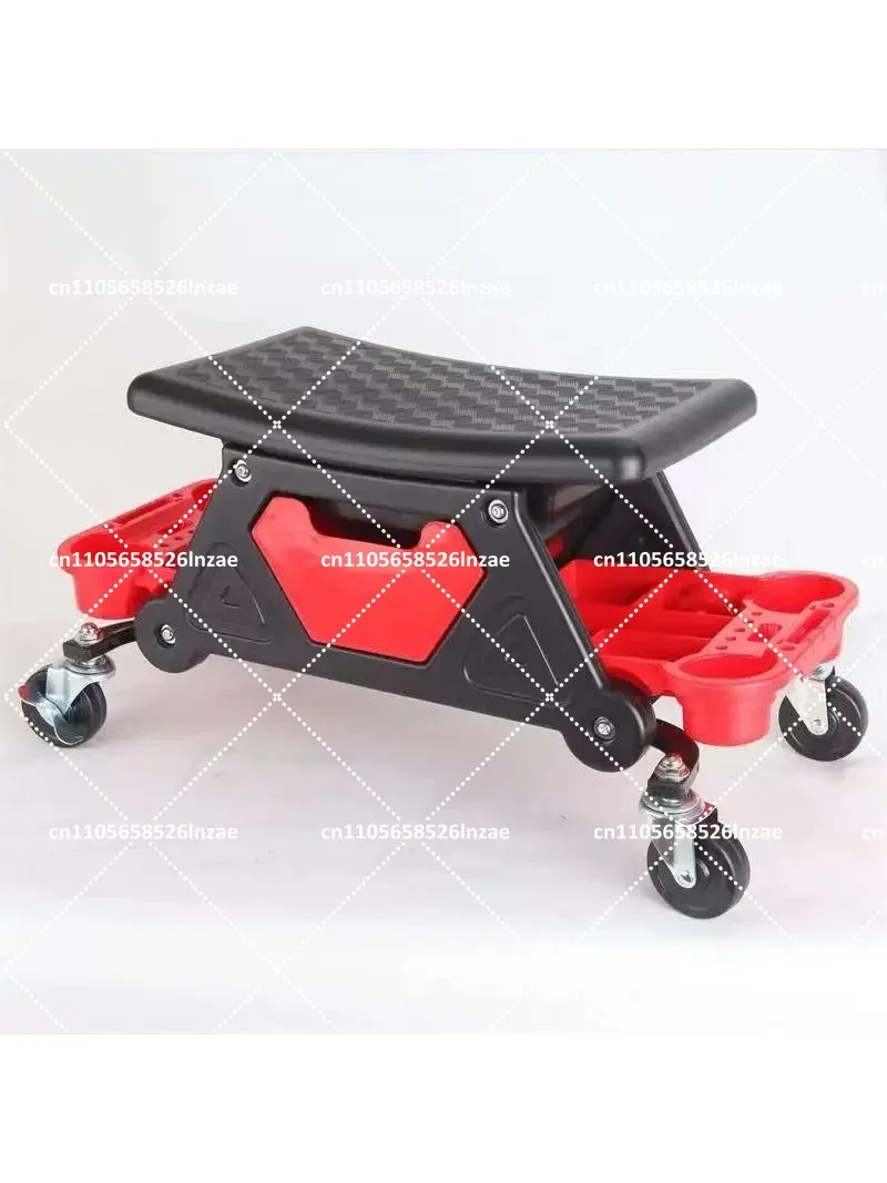 Mobile Detailing Stool Adjustable Height Auto Repair Seat for Car Maintenance Polishing Work