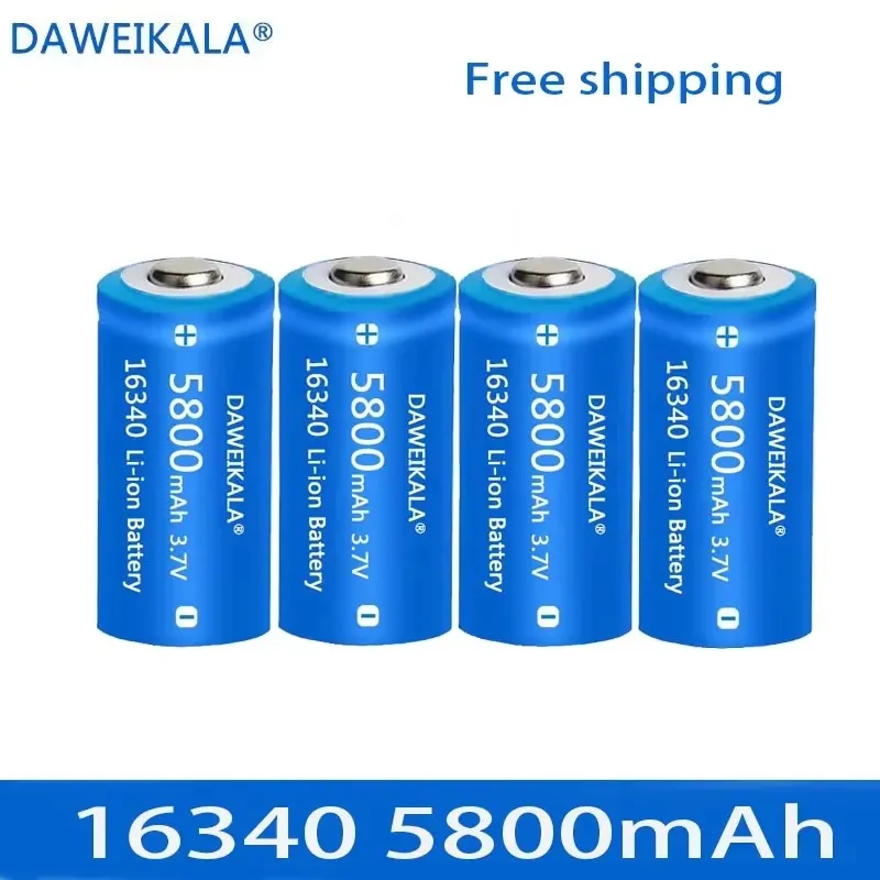 2024 Daweikala brand CR123A 3V lithium battery CR123 123A CR17345 16340 button battery, used for dry main battery camera flashli