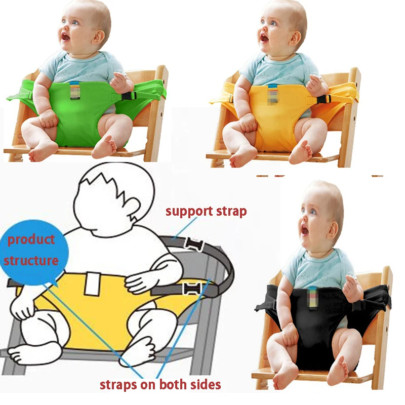 Portable Baby Dining Chair Safety Belt Baby Feeding Chair Belt Travel Children Dining Chair Harness Seatbelt Baby Accessories