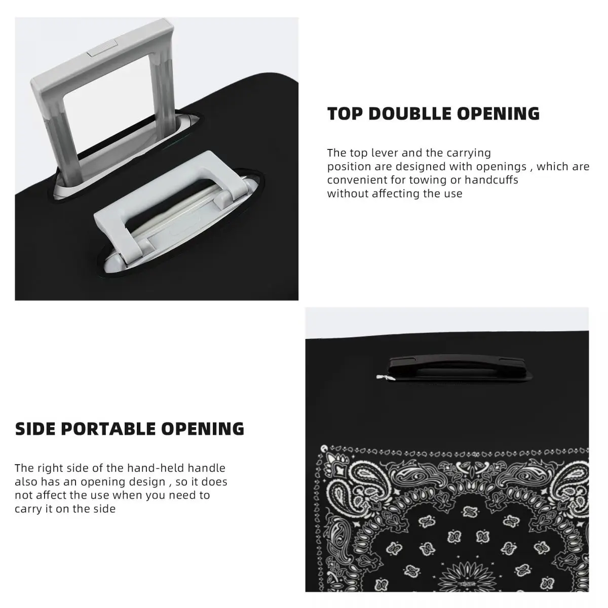 Bandana capa de mala personalizada proteção elástica capas protetoras de bagagem de viagem para 18-32 polegadas