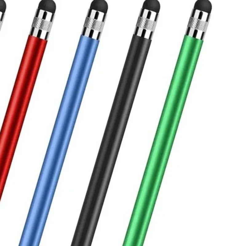 High Quality Universal Pencil Double Silicon Head Touch Capacitive Screen Stylus Caneta Capacitive Pen For Tablet Smartphone