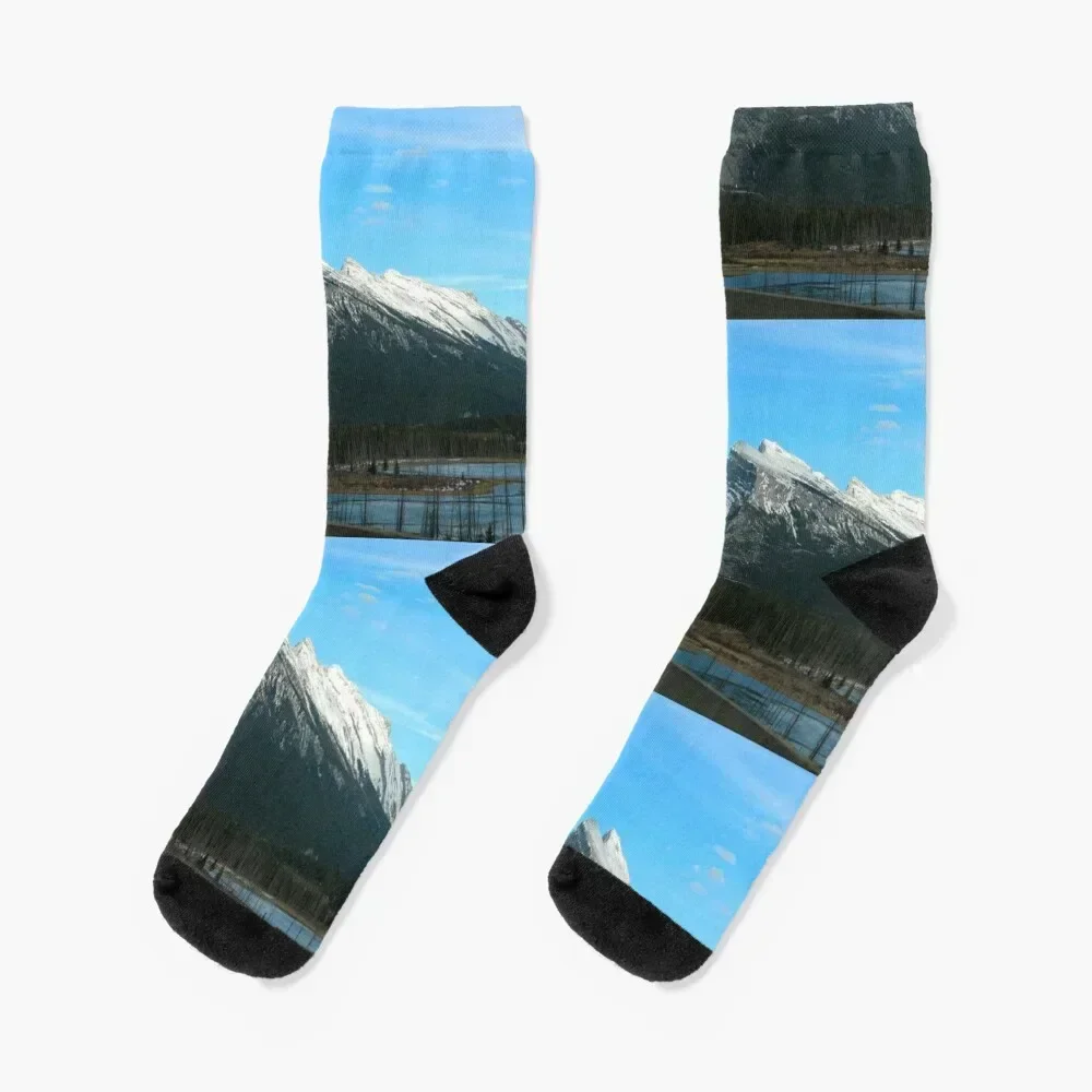 Mt. Rundle in its Glory Socks funny gift winter thermal kids warm winter Socks Female Men's