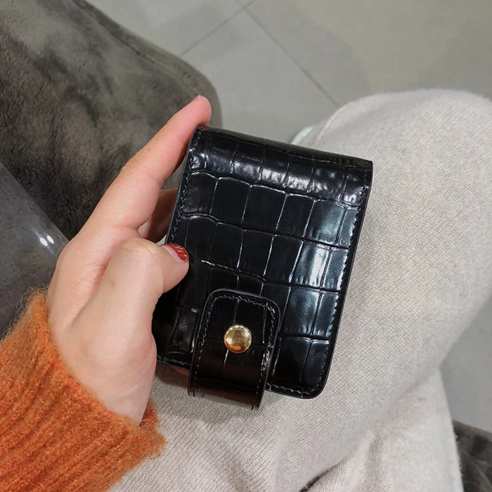 

1pc Pu Travel Makeup Bag Organizer Mirror Lipstick Case Small Pouch Women Portable Lightweight Gym Bathroom