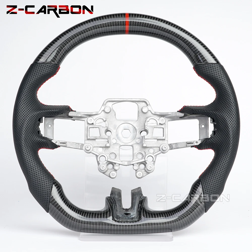 Mustang Carbon Fiber Steering Wheel For Ford Mustang 2018 2019 2020 2021 2022 2023 GT Shelby Steering Wheel Alcantara Leather