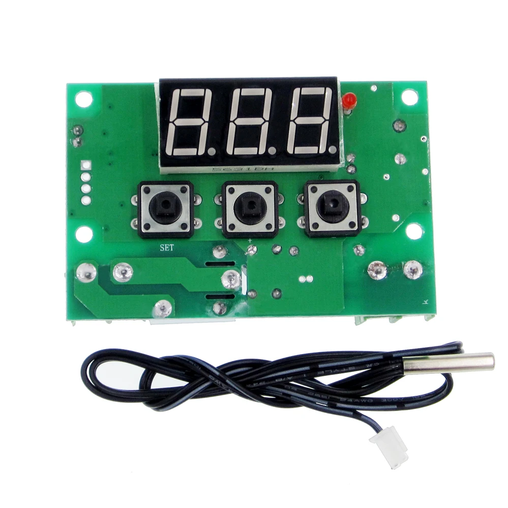 10PCS W1301 LED Digital Thermostat Temperature Control Thermometer Thermo Controller Switch Module DC 12V Waterproof NTC Sensor