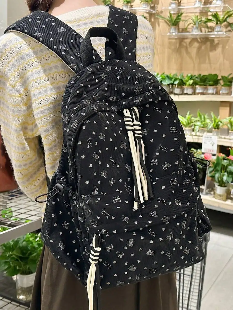 Women's Minimalist Large Capacity Classic Floral Backpack
