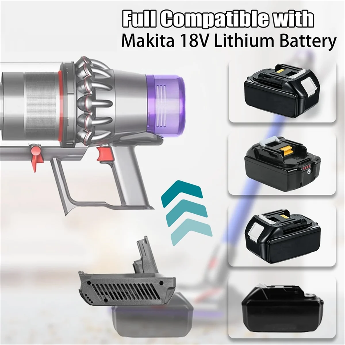 Imagem -05 - Adaptador para Makita 18v Lithium Battery para Dyson V11 Aspirador Mt18v11 Substituição