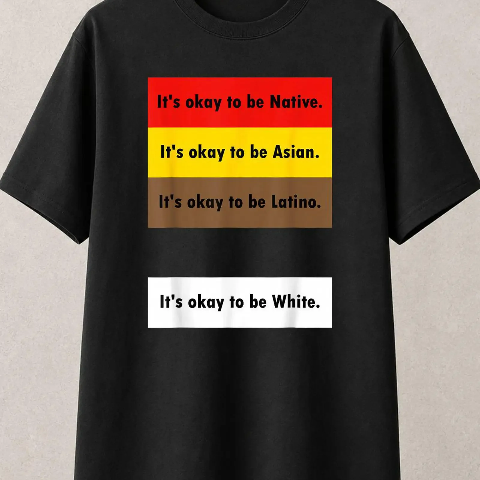 „It's Okay To Be You“ lustiges T-Shirt mit Inklusivitäts- und Gleichheitshumor, Vintage-Stil, gewaschene Mode-Designer-Kleidung, weiche Grafik, Unisex, leicht.