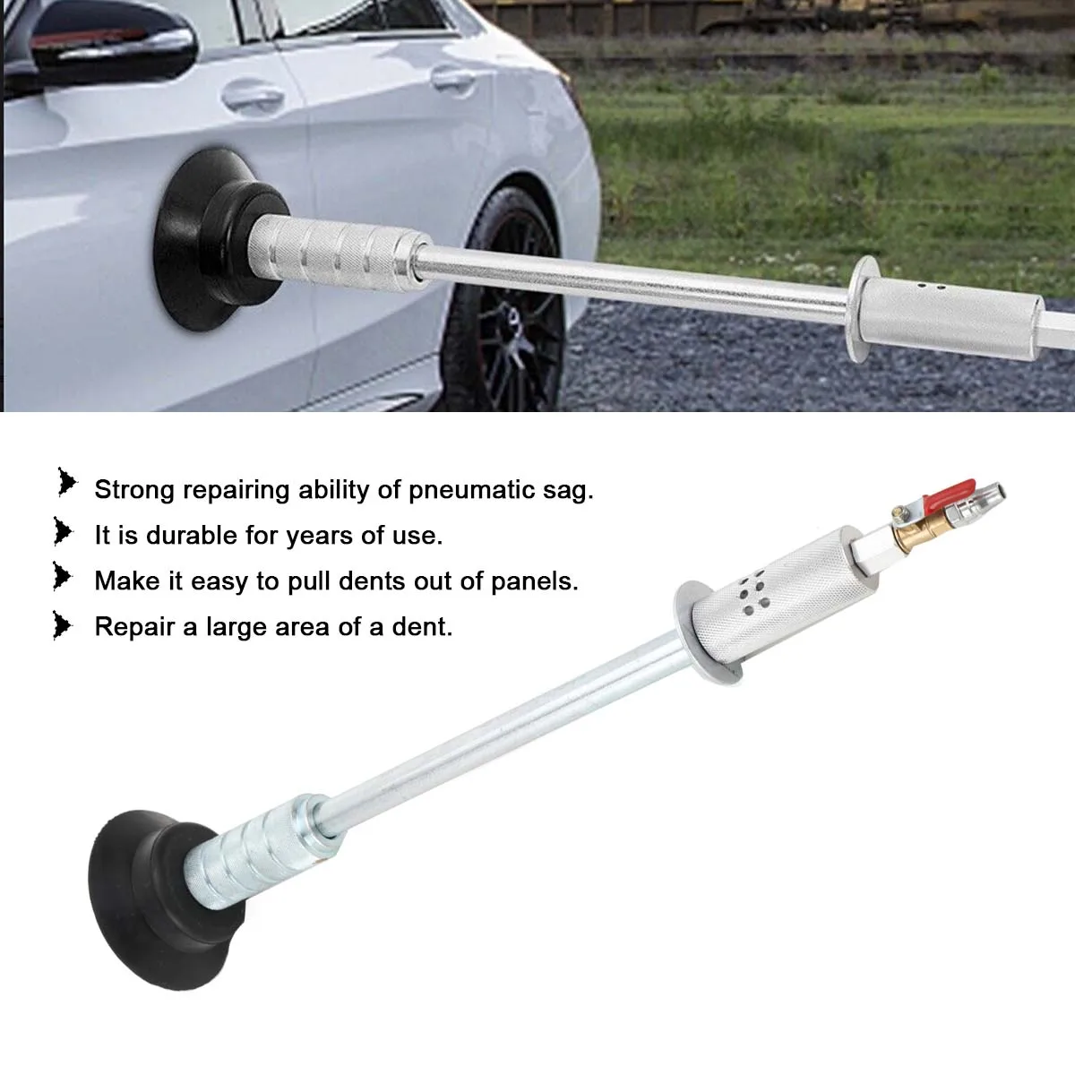 Herramienta para quitar abolladuras de coche, Kit de martillo, reparación de automóviles, martillo neumático pesado, ventosa, martillo deslizante al vacío, reparación de carrocería