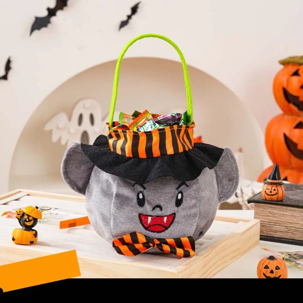

Cute Cloth Halloween Candy Bag Trick or Treat Gifts Pouch Pumpkin Candy Bucket Plush Handbag Stuffed Cotton Tote Bags Festival
