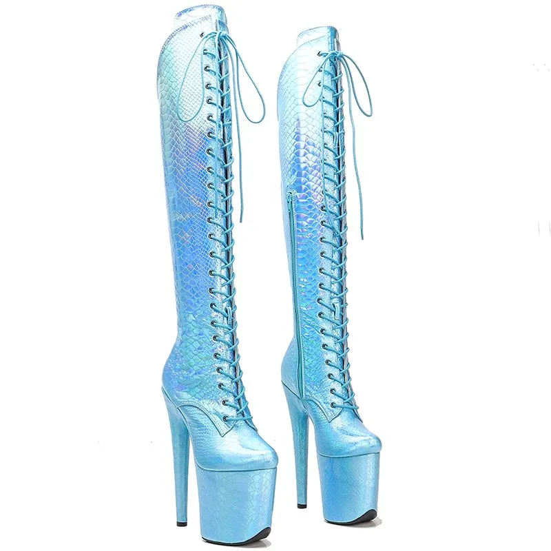 

New 20CM/8inches PU Upper Modern Sexy Nightclub Pole Dance Shoes High Heel Platform Women's Boots 270