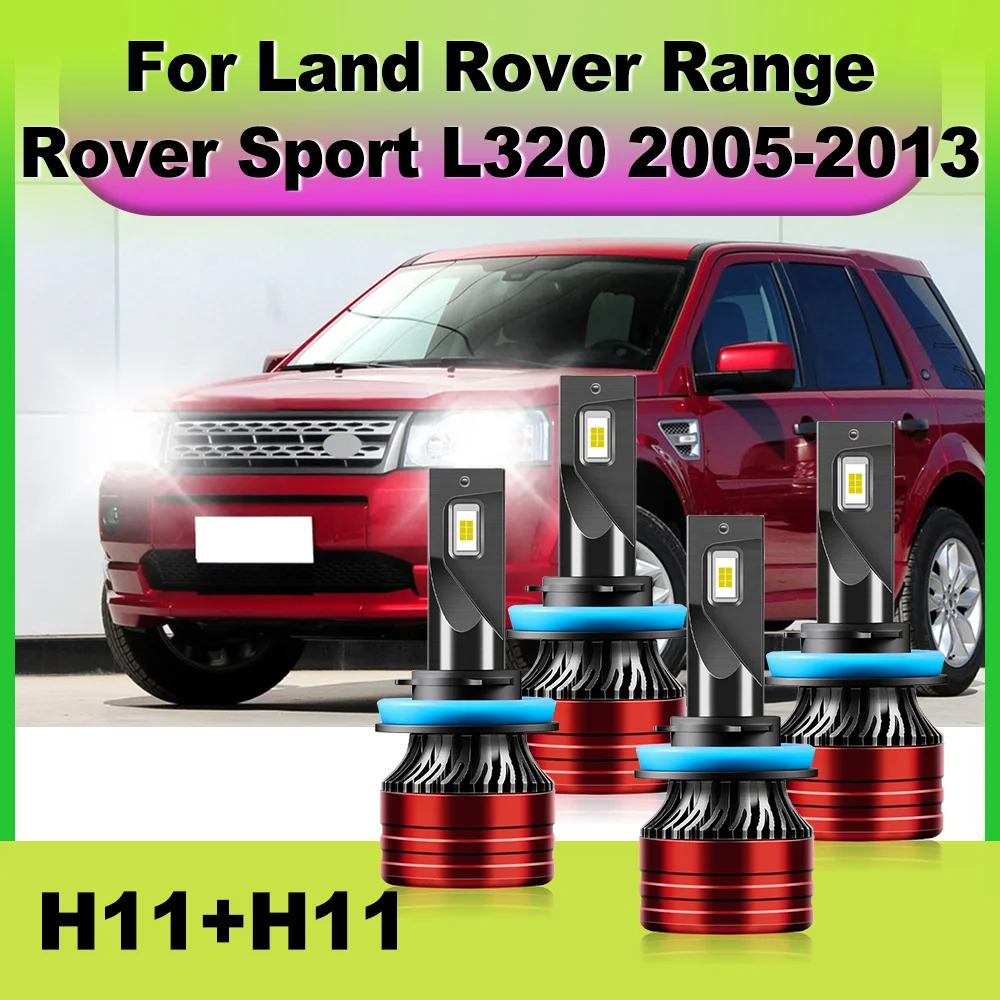 

Светодиодные фары для автомобиля с дальним и ближним светом, 6000K, белые, на чипах CSP, для Land Rover Range Rover Sport L320 2005-2013, установка Plug and Play