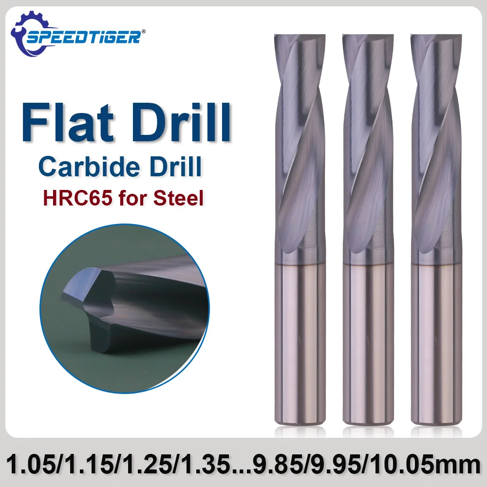 

Сверло SPEEDTIGER с плоским дном 1,05-10,05 мм, наночерное покрытие 180 ° Изготовление нижнего отверстия с наклонной изогнутой поверхностью для нержавеющей стали