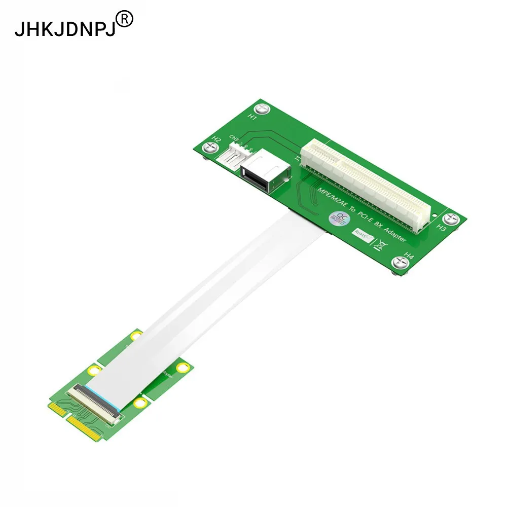 Mini PCI-E to PCI-E Express X8+USB Riser Card with High Speed FPC Cable With Magnetic Pad