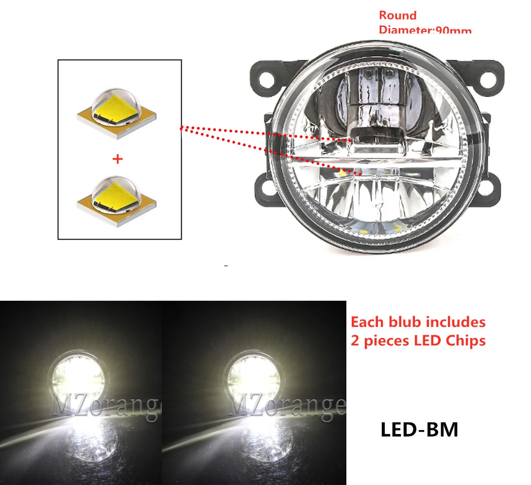 Fog Lights LED For Mitsubishi ASX L200 Pajero 4 Outlander Grandis 2003-2015 Halogen Fog Lamp Headlights Wire Harness accessory