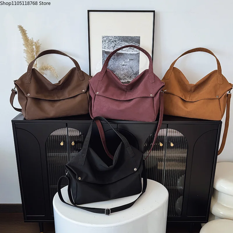 

Soft Leather Large-capacity Women's Shoulder Bag New Trendy Fashion Versatile Commuter Messenger Tote Bag