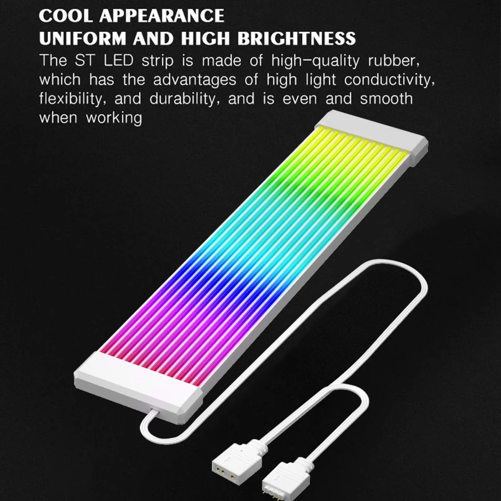 

5V 3Pin ARGB Sync PC Cables 8Pin 24Pin PSU RGB Cable Extensions Flexible LED Strip Light DIY Kit for Computer Power Supply