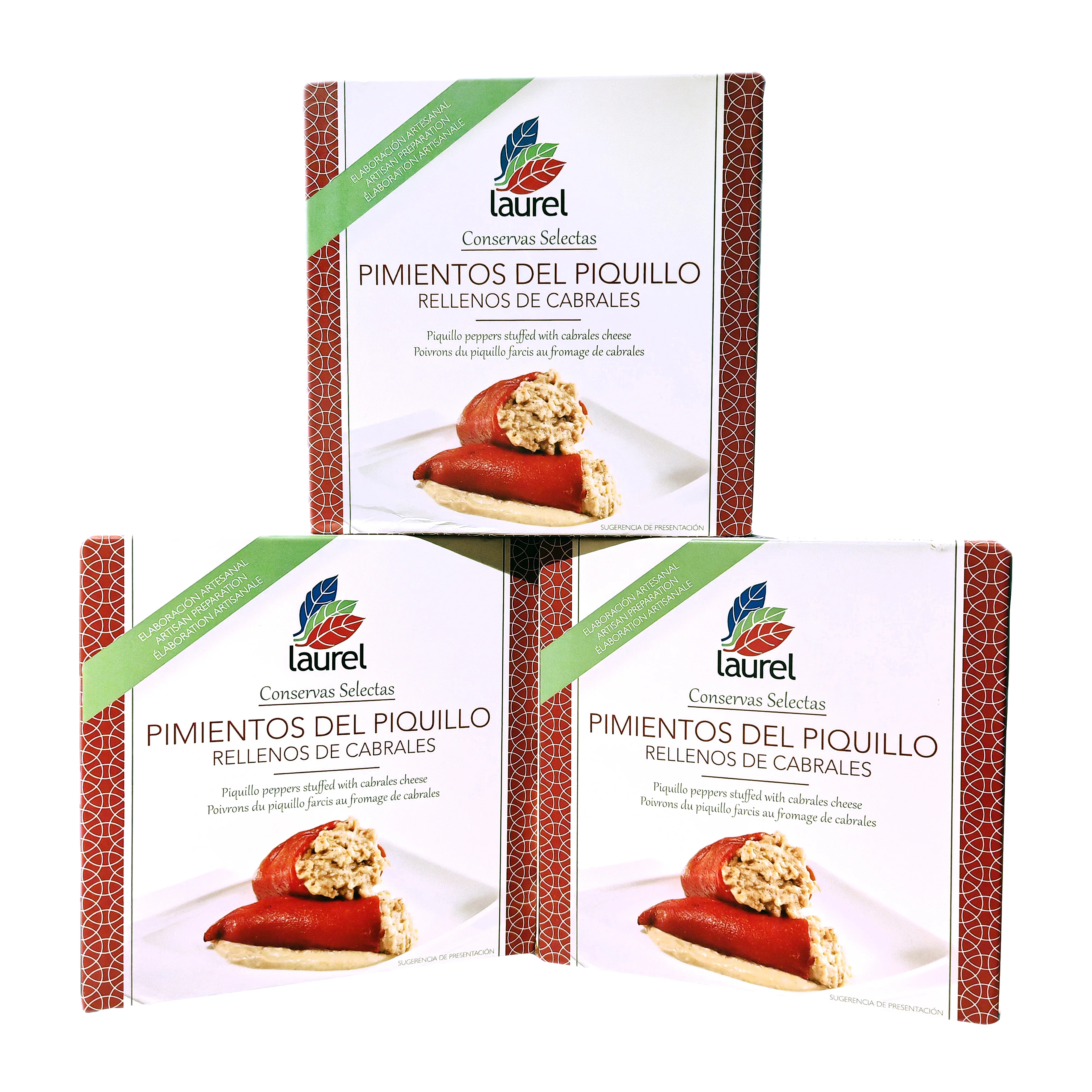Pimientos del piquillo rellenos de Cabrales Pack de 3 unidades. Conservas Laurel